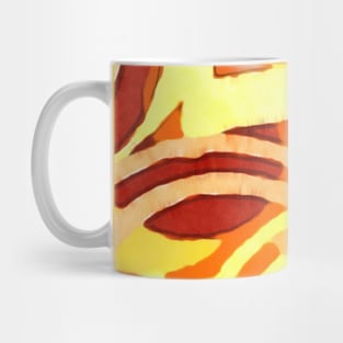 Abstract Swirls in yellow and beige Mug